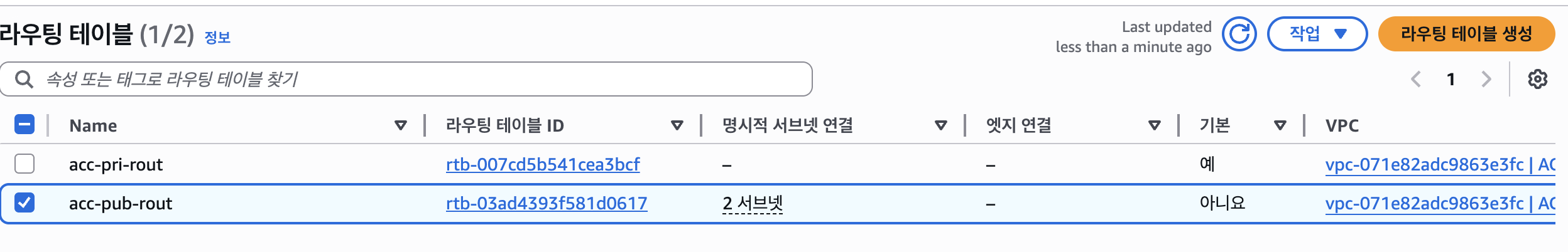라우팅 테이블